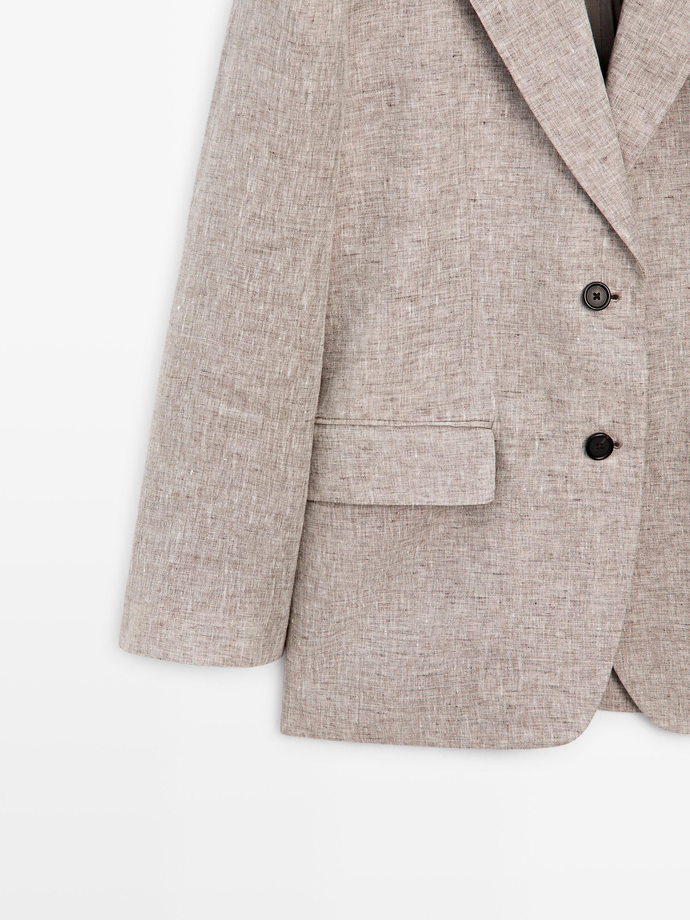 100% linen suit blazer